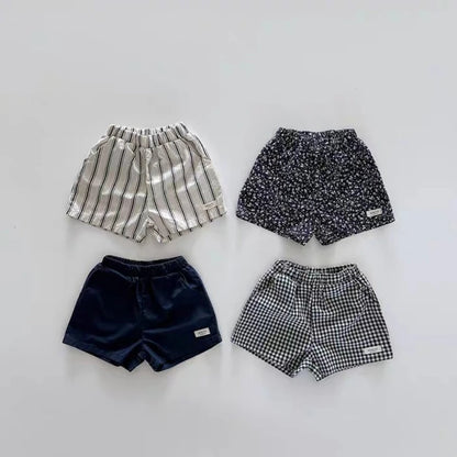 Cotton linen mini shorts