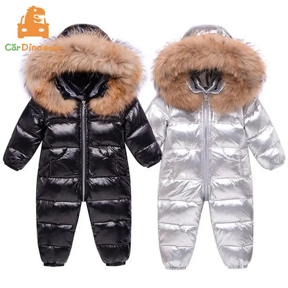 Winter Warm Snowsuit – Waterproof Down Jumpsuit for Baby Boys & Girls