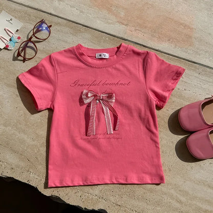 Girls butterfly knot t-shirt