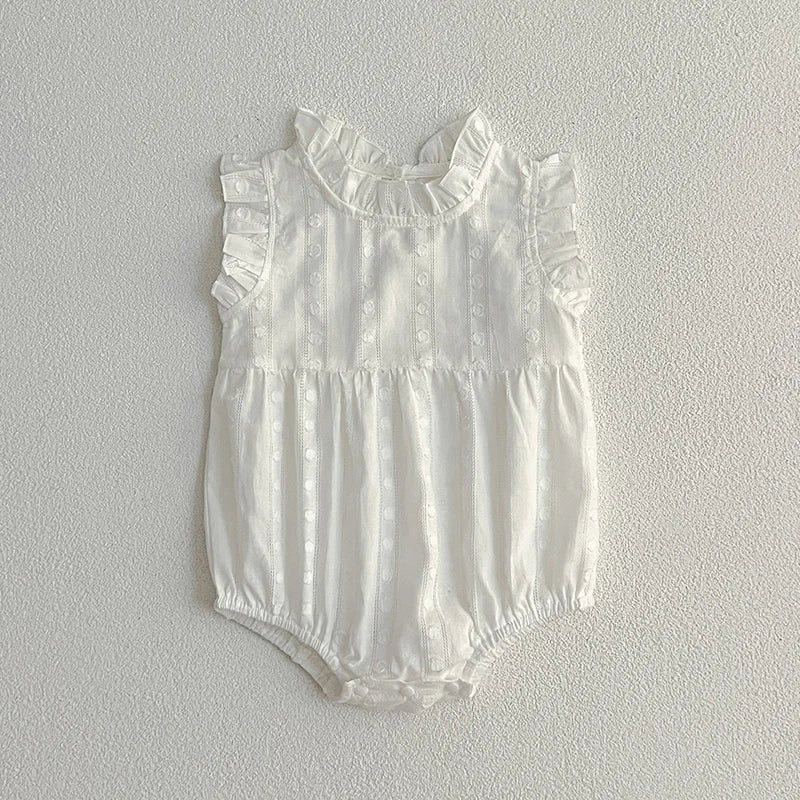 Baby girl floral romper dress