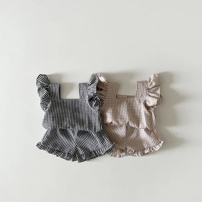Summer baby set Lattice tee & shorts