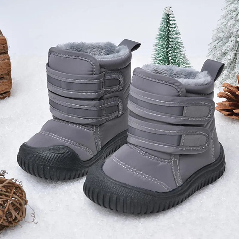 Kids Waterproof Winter Snow Boots – Long Plush Lined Outdoor Boots