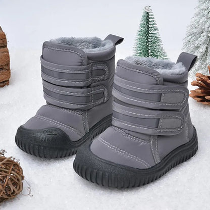 Kids Waterproof Winter Snow Boots – Long Plush Lined Outdoor Boots