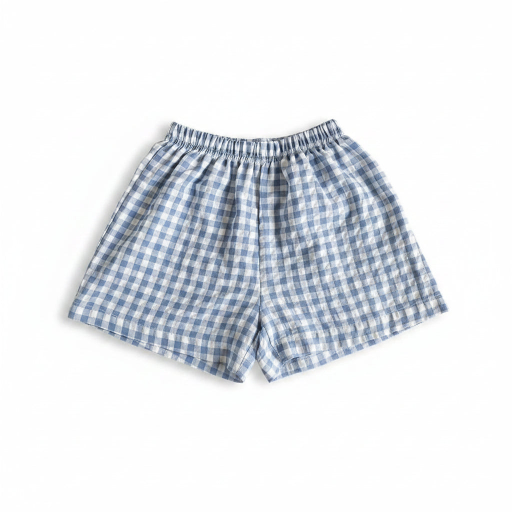Kids plaid shorts lightweight casual summer pants