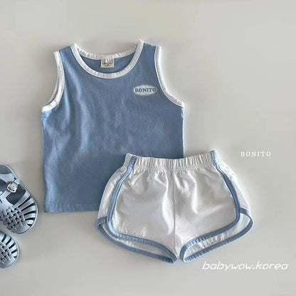 Summer Baby Set –  Cotton Vest & Shorts (2-Piece Outfit)