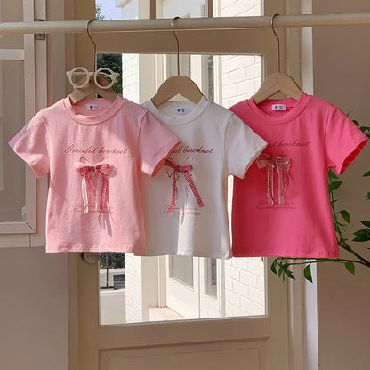 Girls butterfly knot t-shirt