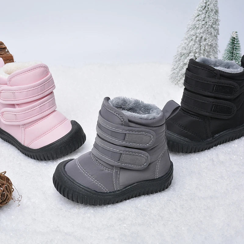 Kids Waterproof Winter Snow Boots – Long Plush Lined Outdoor Boots
