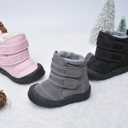 Kids Waterproof Winter Snow Boots – Long Plush Lined Outdoor Boots