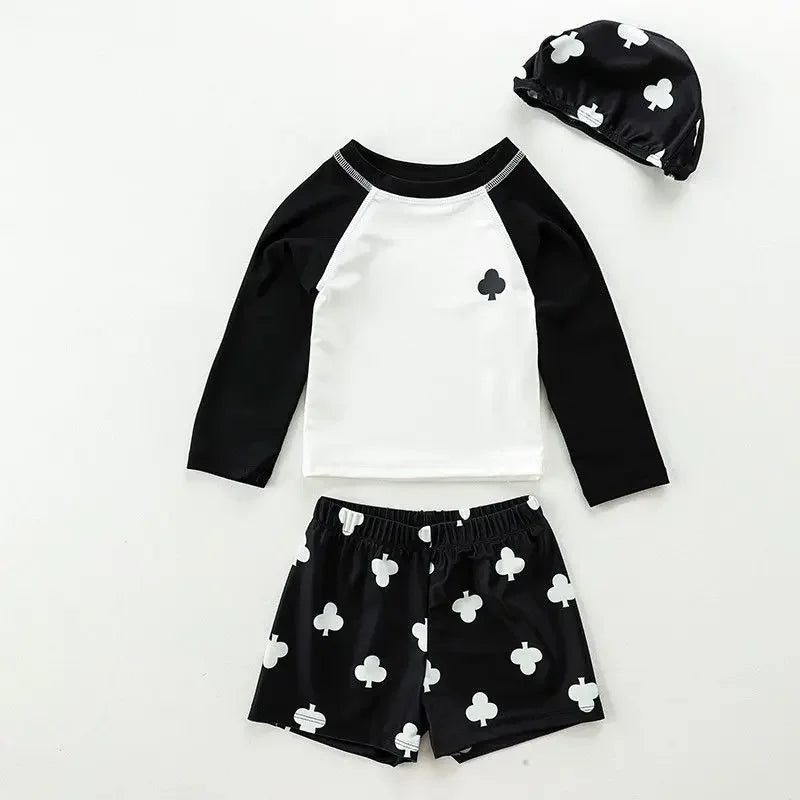 Long sleeve swimsuit & shorts