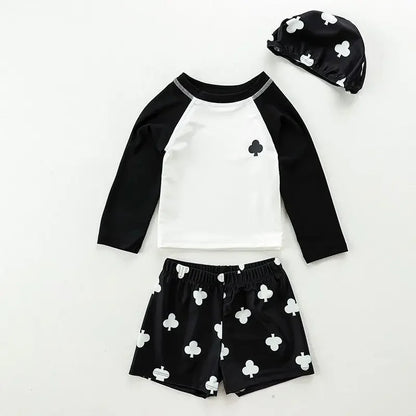 Long sleeve swimsuit & shorts