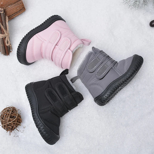 Kids Waterproof Winter Snow Boots – Long Plush Lined Outdoor Boots