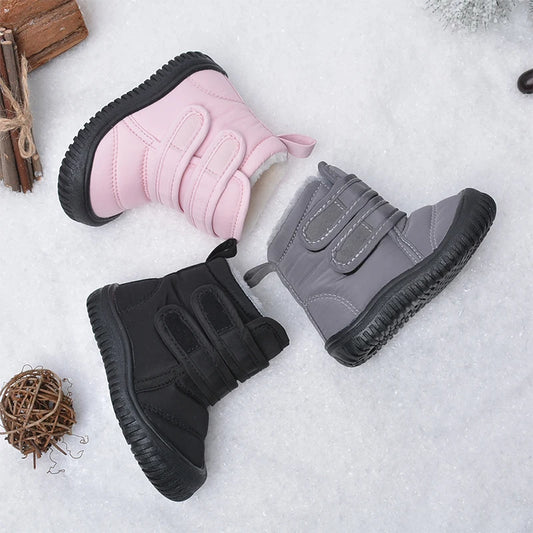 Kids Waterproof Winter Snow Boots – Long Plush Lined Outdoor Boots