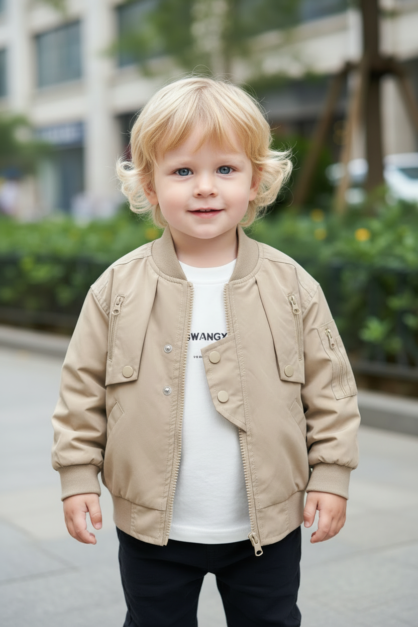 Boys Baseball Jacket – Lightweight Zipper Windbreaker