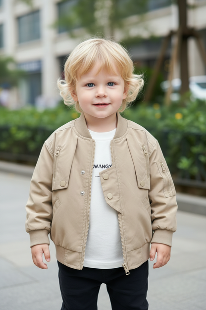 Boys Baseball Jacket – Lightweight Zipper Windbreaker
