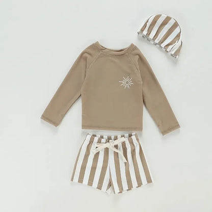 Long sleeve swimsuit & shorts