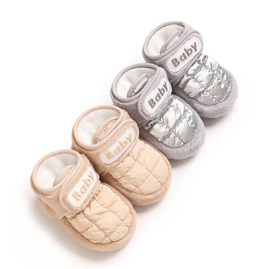 Soft Soled Newborn Baby Cotton Boots – Warm Velvet-Lined Winter Shoes