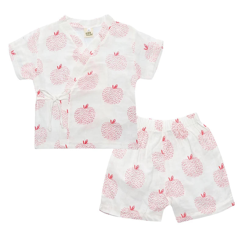 Girls sun protection swim set /  Printed bikini with matching hat