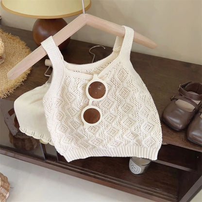 Girls beige summer set