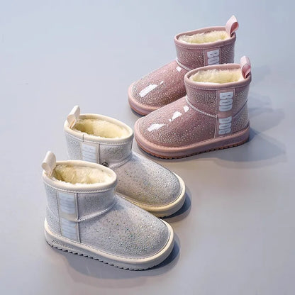 Winter Children’s Waterproof Short Boots – Snow Boots for Girls