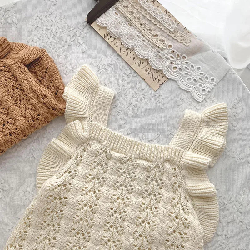 Spring & summer baby girl romper – Sleeveless Knit Jumpsuit