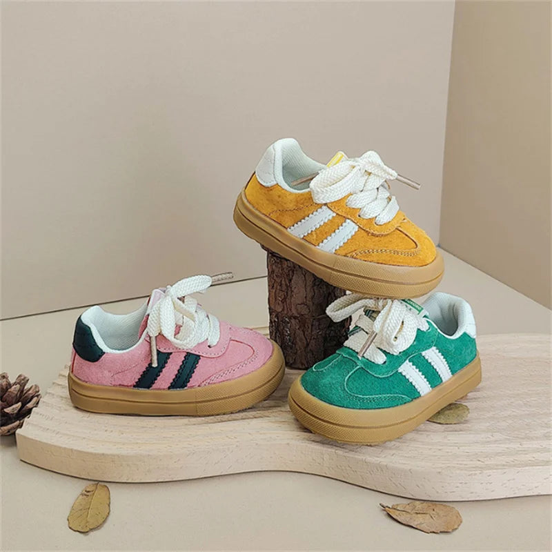 Baby sneakers soft leather kids shoes