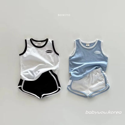Summer Baby Set –  Cotton Vest & Shorts (2-Piece Outfit)